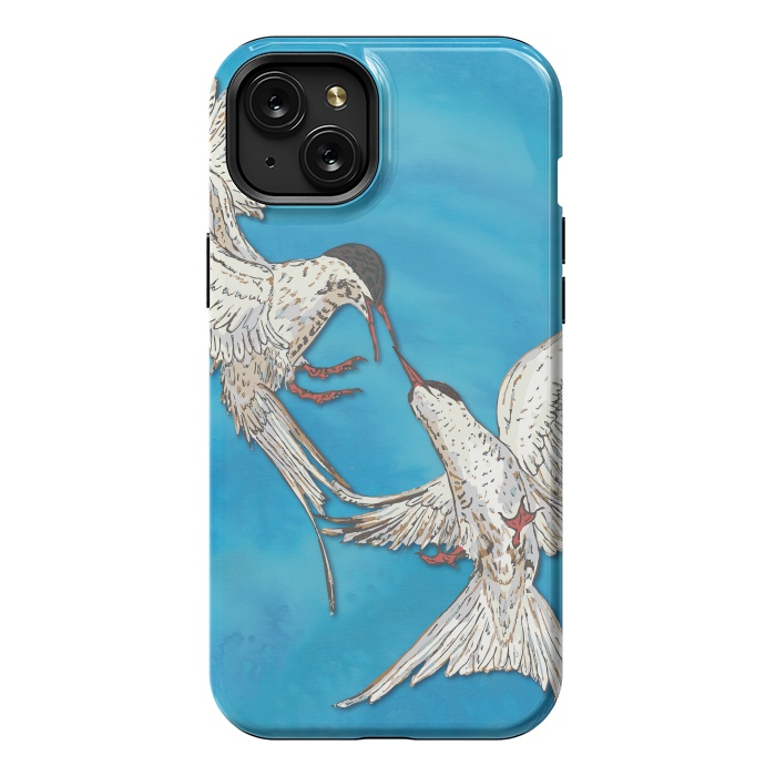 iPhone 15 Plus StrongFit Arctic Terns by Lotti Brown