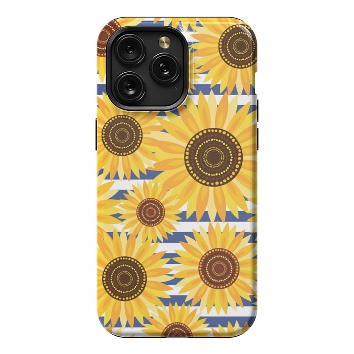 iPhone 15 Pro Max StrongFit Sunflowers by Laura Grant