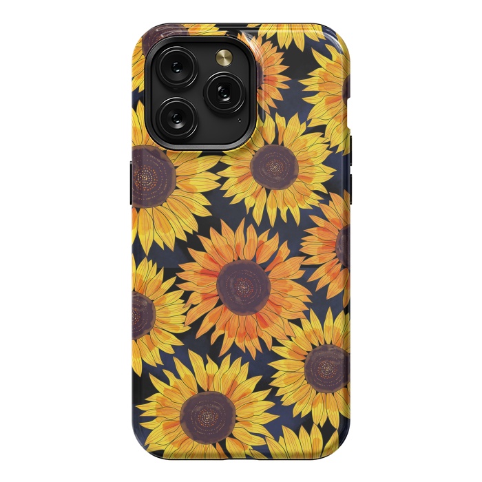 iPhone 15 Pro Max StrongFit Sunflowers 2 by Laura Grant