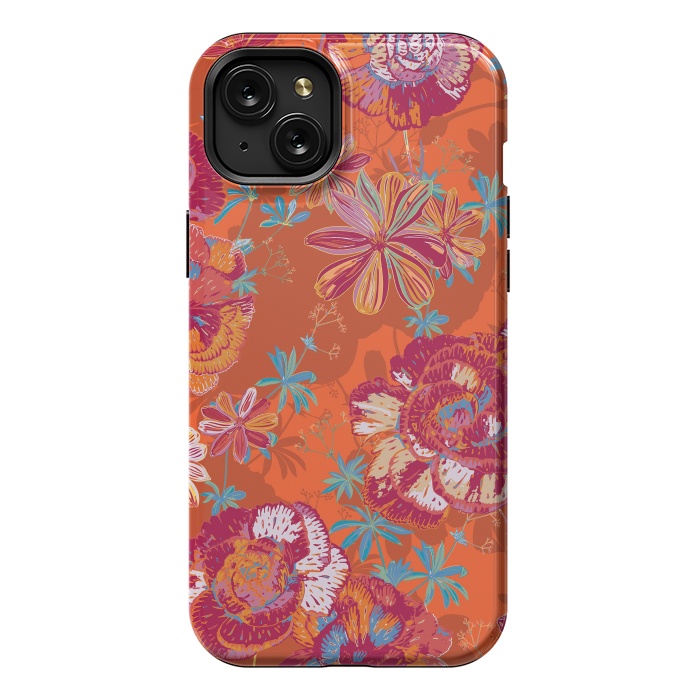 iPhone 15 Plus StrongFit Carnation Carnival by Lotti Brown