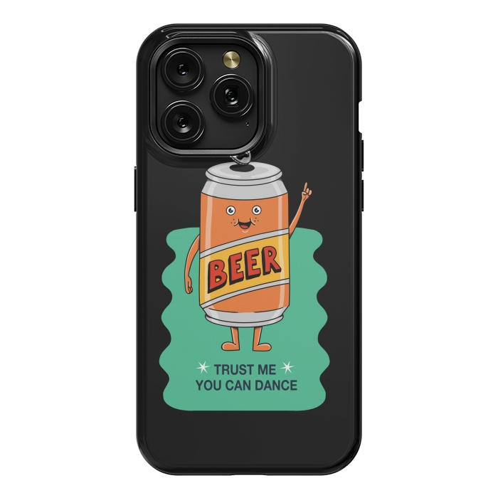 iPhone 15 Pro Max StrongFit Beer you can dance black by Coffee Man