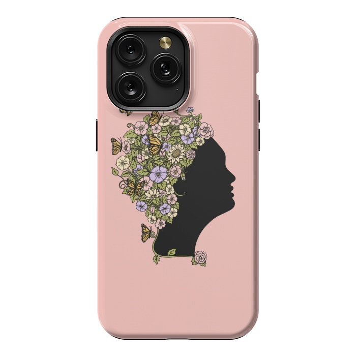 iPhone 15 Pro Max StrongFit Floral Lady Pink by Coffee Man