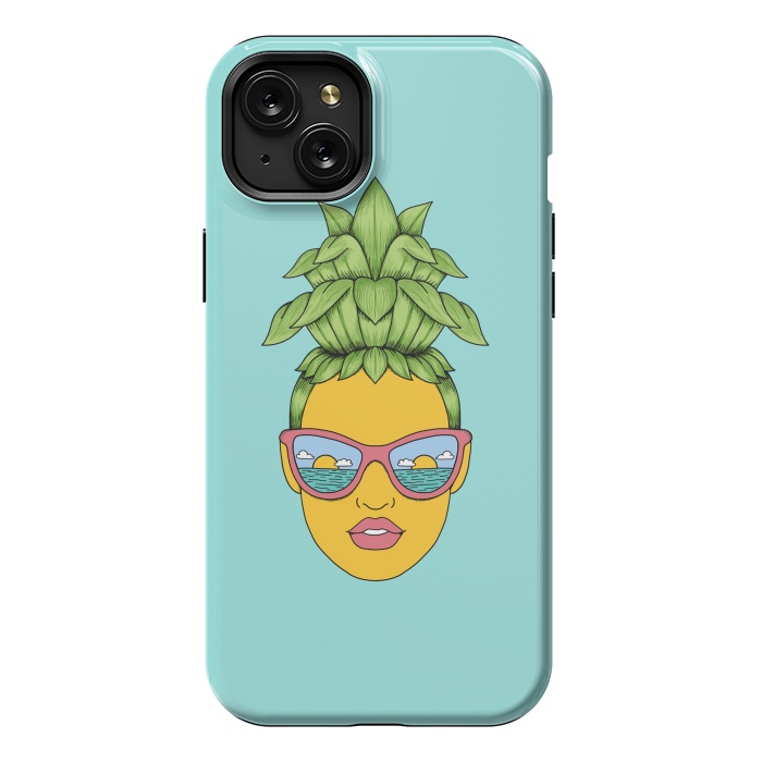 iPhone 15 Plus StrongFit Pineapple Girl by Coffee Man