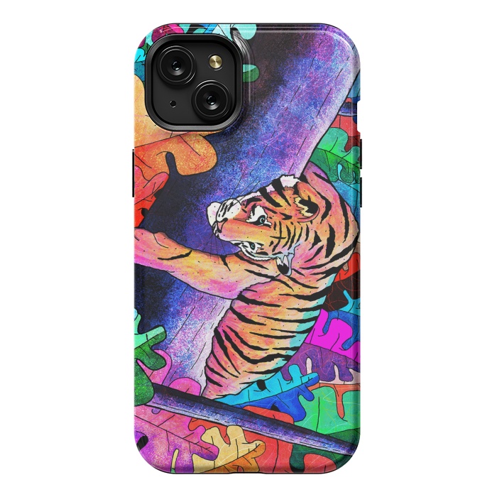 iPhone 15 Plus StrongFit The lazy tiger by Steve Wade (Swade)