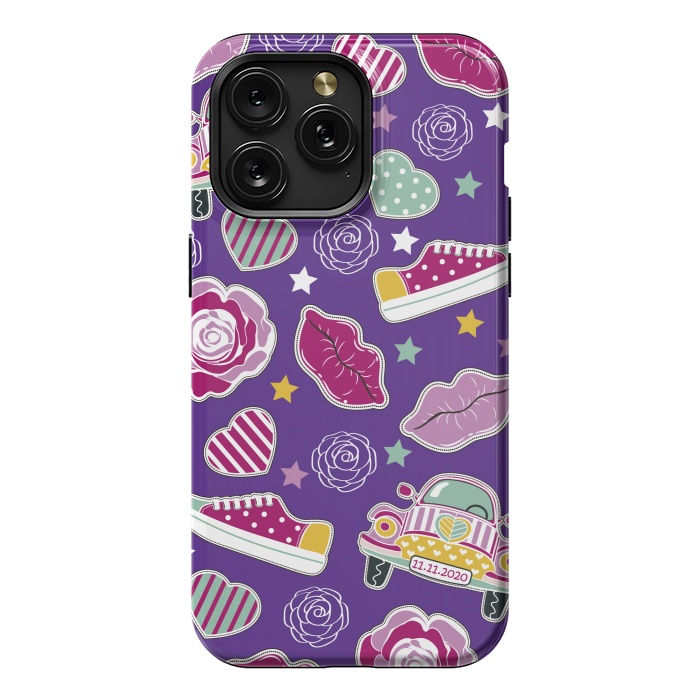 iPhone 15 Pro Max StrongFit Purple Hippie Style by ArtsCase