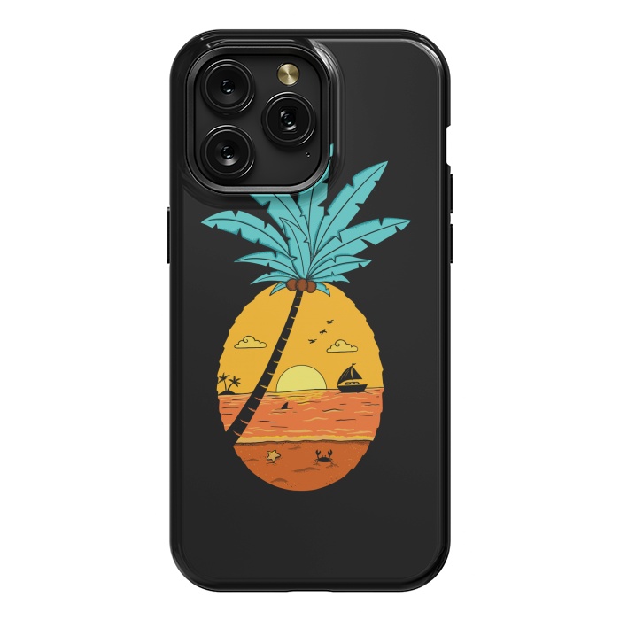 iPhone 15 Pro Max StrongFit Pineapple Nature Black by Coffee Man