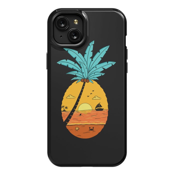 iPhone 15 Plus StrongFit Pineapple Nature Black by Coffee Man