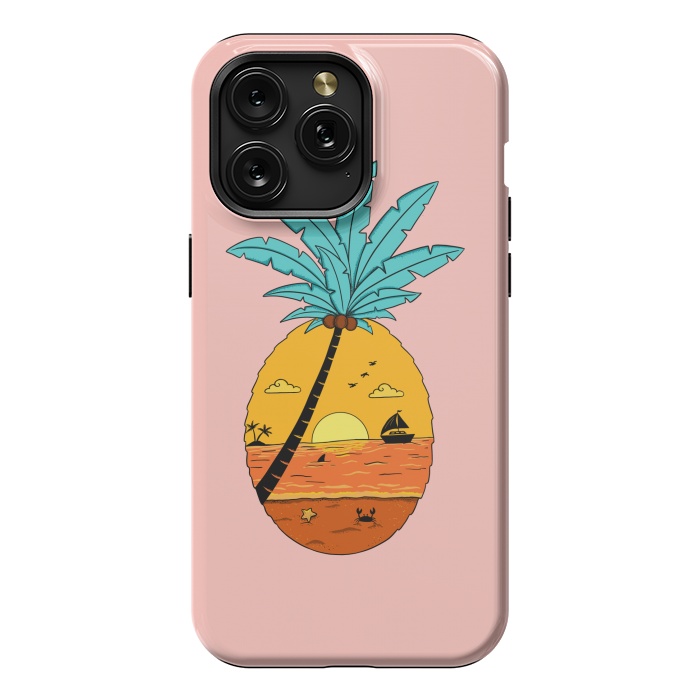 iPhone 15 Pro Max StrongFit Pineapple Nature pink by Coffee Man