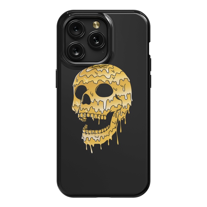 iPhone 15 Pro Max StrongFit Gold Skull by Coffee Man