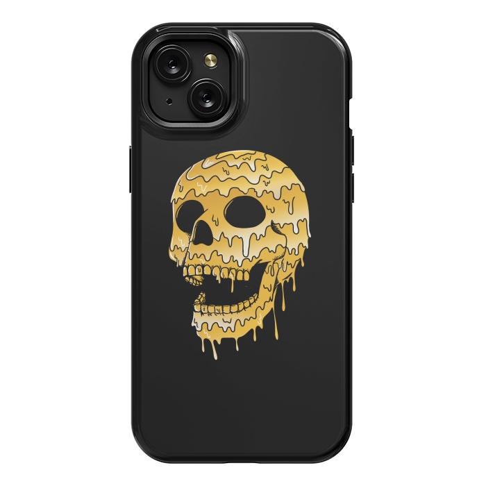 iPhone 15 Plus StrongFit Gold Skull by Coffee Man