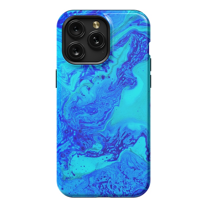 iPhone 15 Pro Max StrongFit Liquids In Blue Gradient by ArtsCase