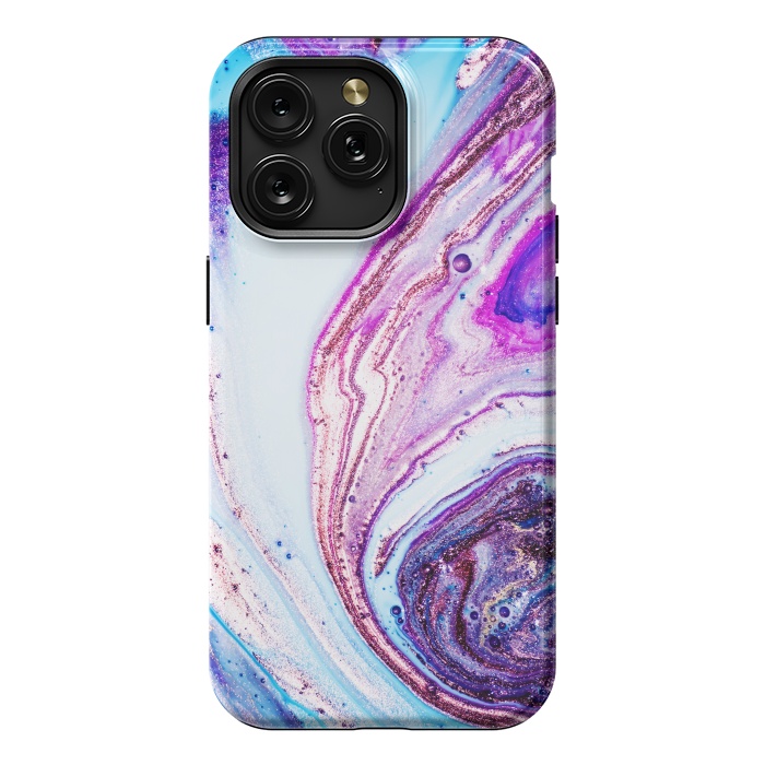 iPhone 15 Pro Max StrongFit Watercolors In Blue And Purple  by ArtsCase