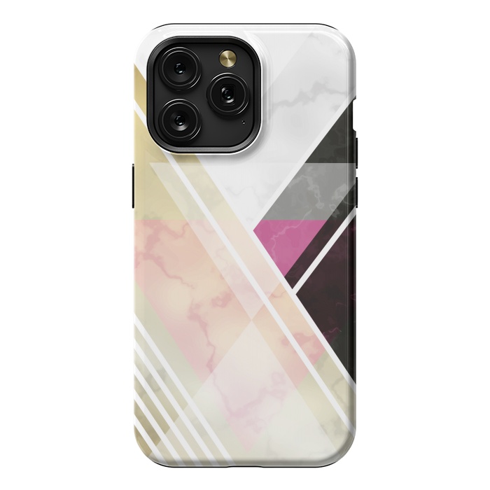 iPhone 15 Pro Max StrongFit Superposition Of Lines In Marble by ArtsCase