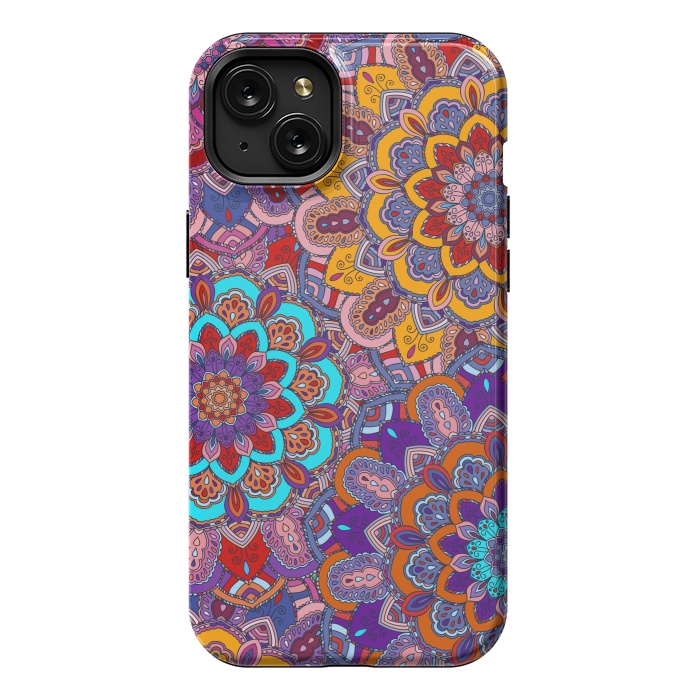 iPhone 15 Plus StrongFit Mandalas In Colors Earth  by ArtsCase
