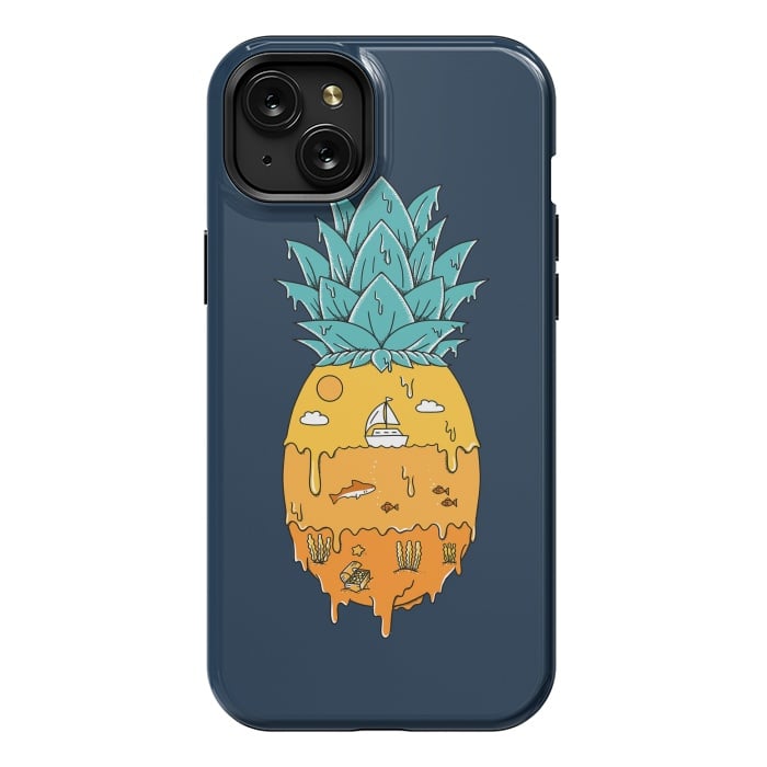 iPhone 15 Plus StrongFit Pineapple Landscape by Coffee Man