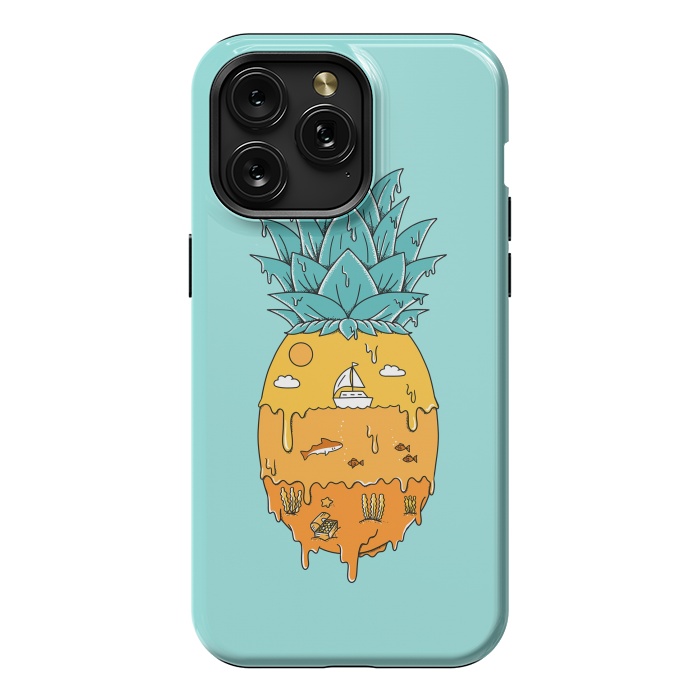 iPhone 15 Pro Max StrongFit Pineapple Landscape green by Coffee Man