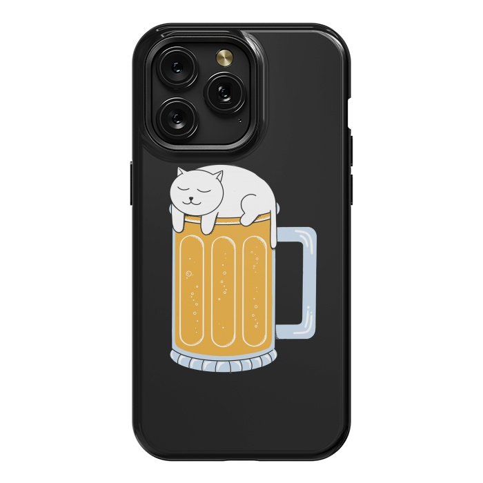 iPhone 15 Pro Max StrongFit Cat beer by Coffee Man