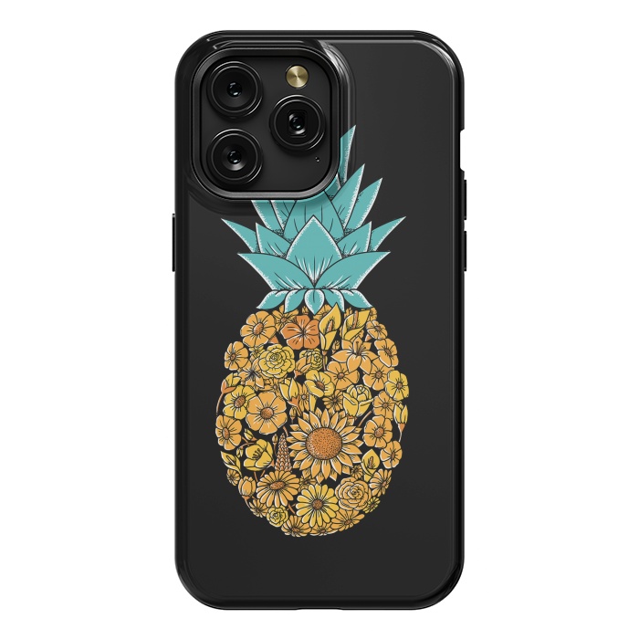 iPhone 15 Pro Max StrongFit Pineapple Floral by Coffee Man