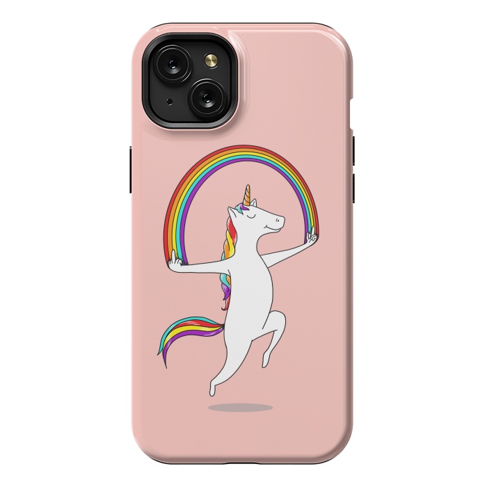iPhone 15 Plus StrongFit Unicorn Magic pink by Coffee Man