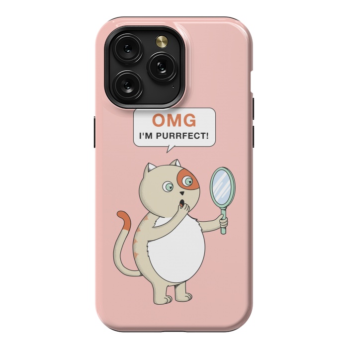iPhone 15 Pro Max StrongFit Cat Perfect Pink by Coffee Man