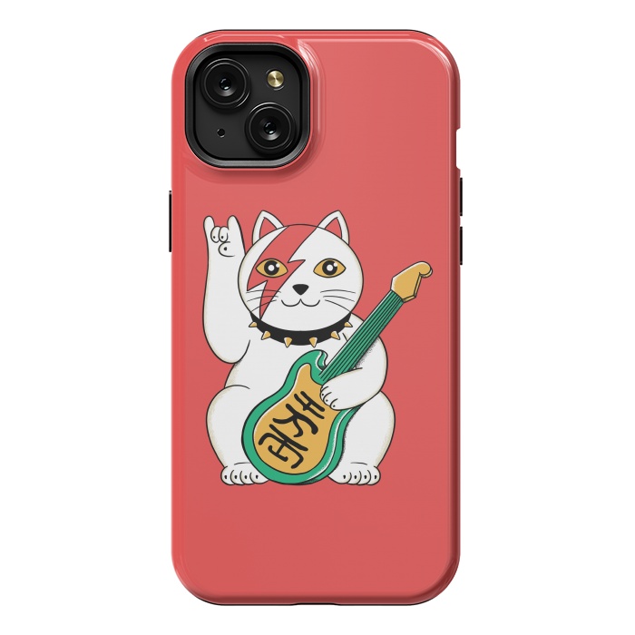 iPhone 15 Plus StrongFit Cat Lucky by Coffee Man