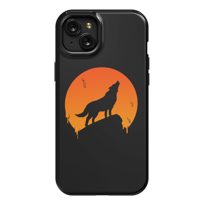 iPhone 15 Plus StrongFit Wolf and Moon by Coffee Man