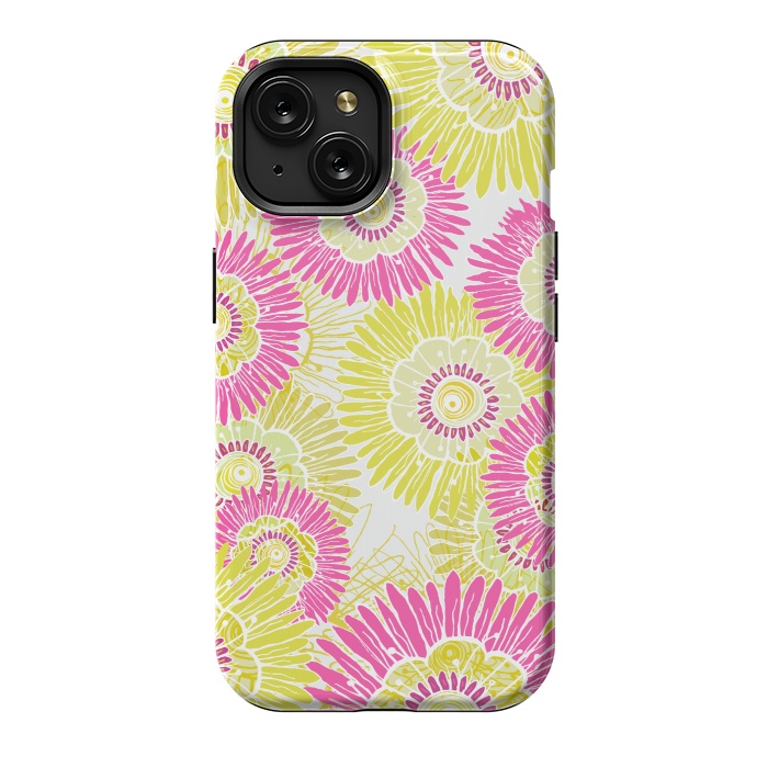 iPhone 15 StrongFit Flower Power  by Rose Halsey