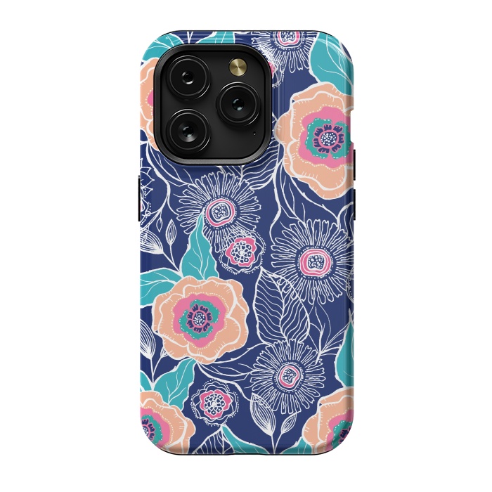 iPhone 15 Pro StrongFit Floral Poppy by Rose Halsey