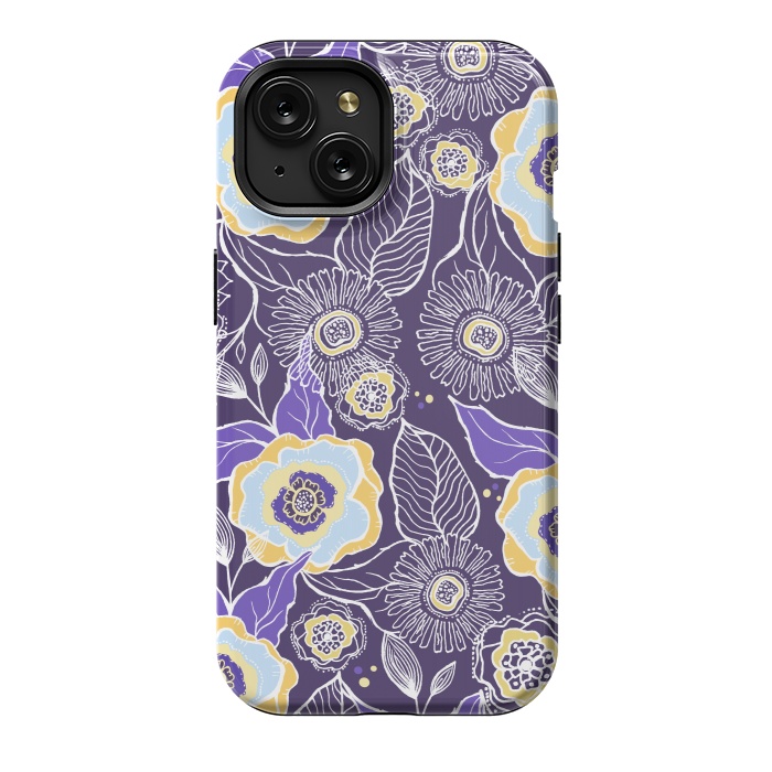 iPhone 15 StrongFit Floral Sunshine by Rose Halsey