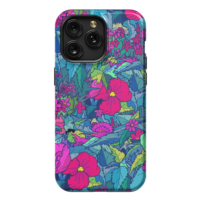 iPhone 15 Pro Max StrongFit Summer flowers by Steve Wade (Swade)