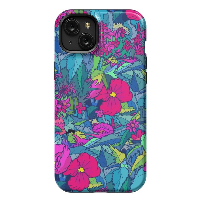 iPhone 15 Plus StrongFit Summer flowers by Steve Wade (Swade)