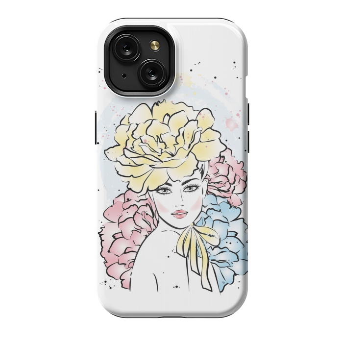 iPhone 15 StrongFit Romantic floral Lady by Martina