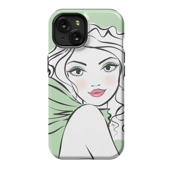 iPhone 15 StrongFit Green Girl by Martina