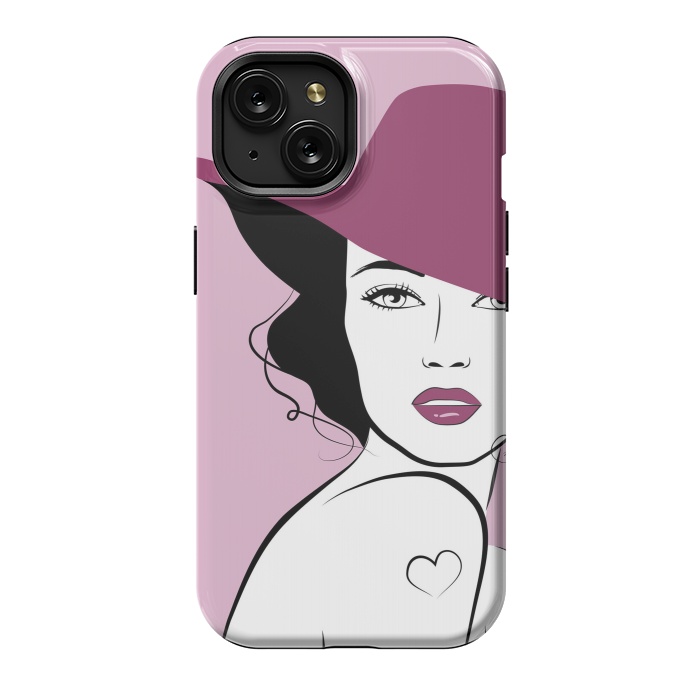 iPhone 15 StrongFit Woman in a hat by Martina