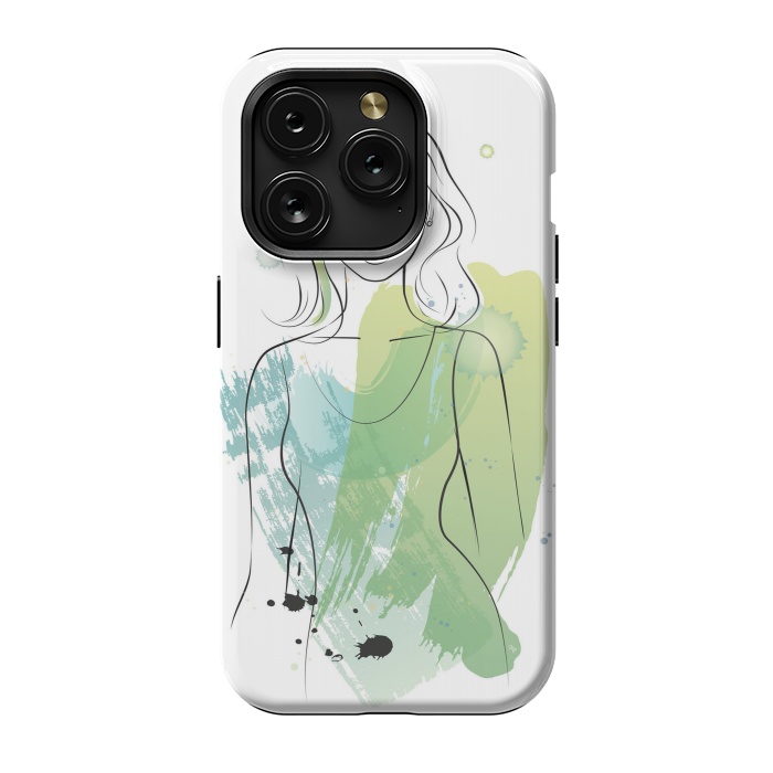 iPhone 15 Pro StrongFit Watercolour girl by Martina