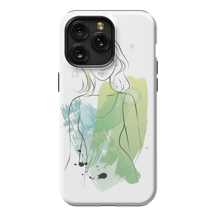 iPhone 15 Pro Max StrongFit Watercolour girl by Martina