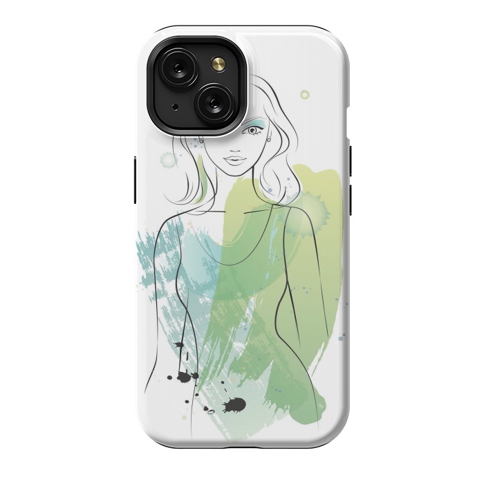 iPhone 15 StrongFit Watercolour girl by Martina
