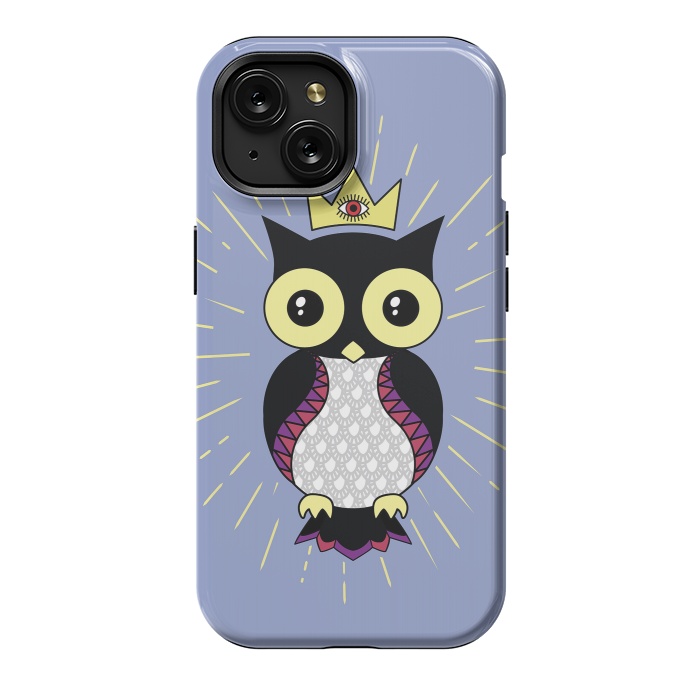 iPhone 15 StrongFit All seeing owl by Laura Nagel