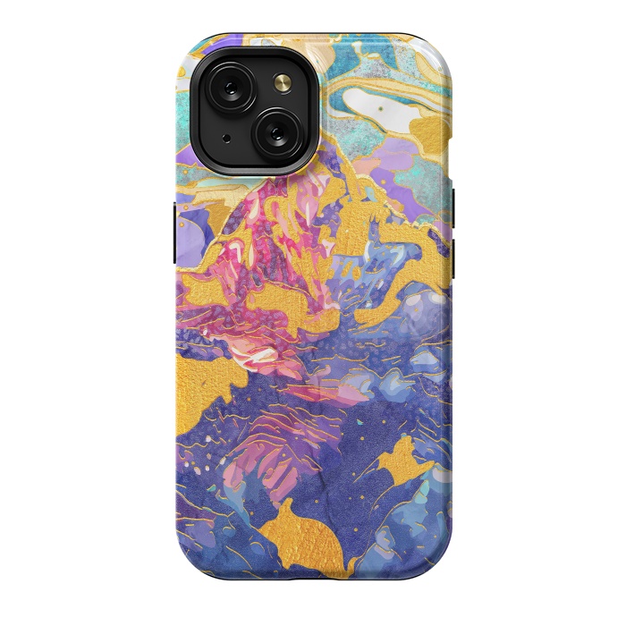 iPhone 15 StrongFit Dreamy Mountain - Illustration II by Art Design Works
