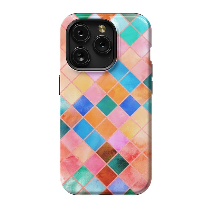iPhone 15 Pro StrongFit Stylish Watercolor Pattern by Art Design Works