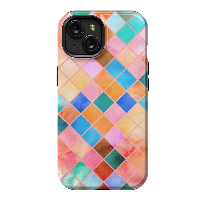 iPhone 15 StrongFit Stylish Watercolor Pattern by Art Design Works