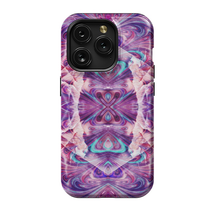 iPhone 15 Pro StrongFit Psychedelic precious gemstone marble by Oana 