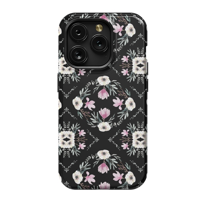 iPhone 15 Pro StrongFit Floral Tiles by Anis Illustration