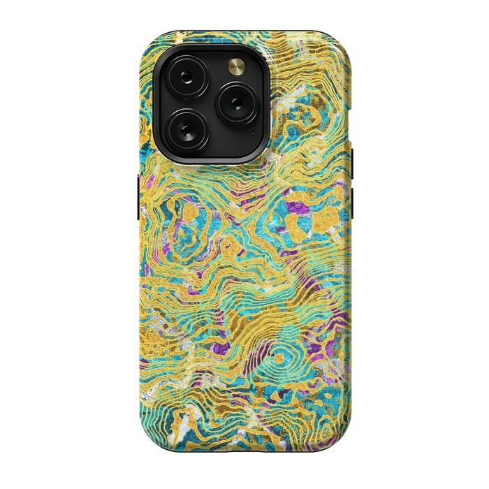 iPhone 15 Pro StrongFit Abstract Colorful Marble by Art Design Works