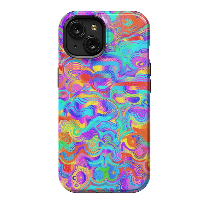 iPhone 15 StrongFit Abstract Colorful Design by Art Design Works