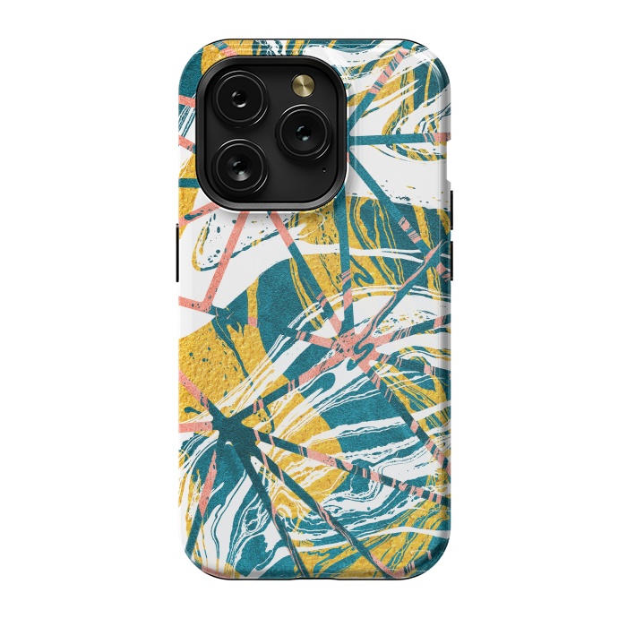 iPhone 15 Pro StrongFit Abstract Marble Waves Pattern by Art Design Works