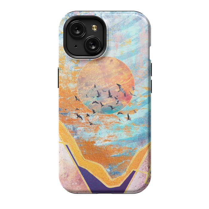 iPhone 15 StrongFit ABSTRACT SUNSET - ILLUSTRATION VI by Art Design Works