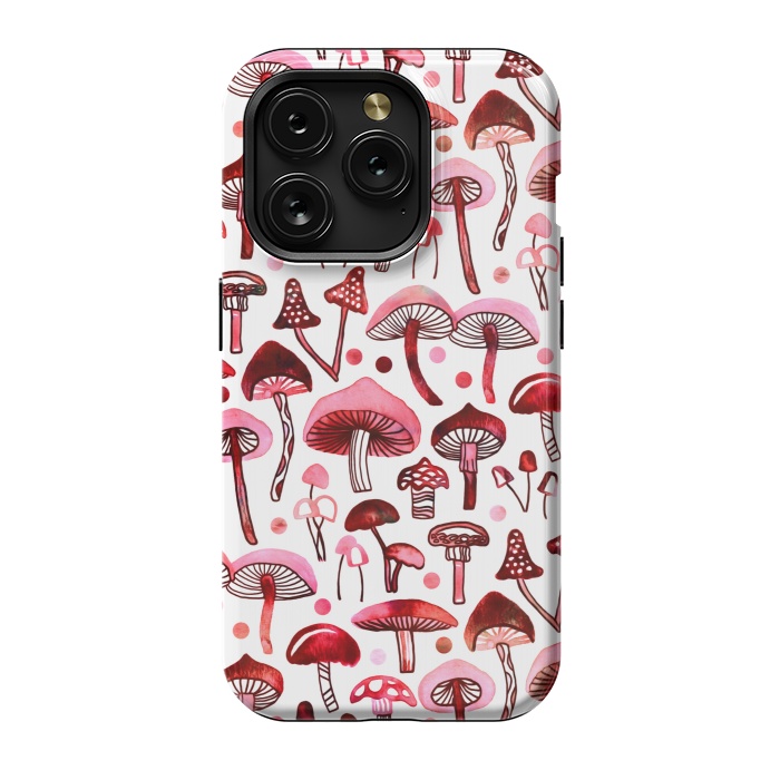 iPhone 15 Pro StrongFit Pink Mushrooms  by Tigatiga