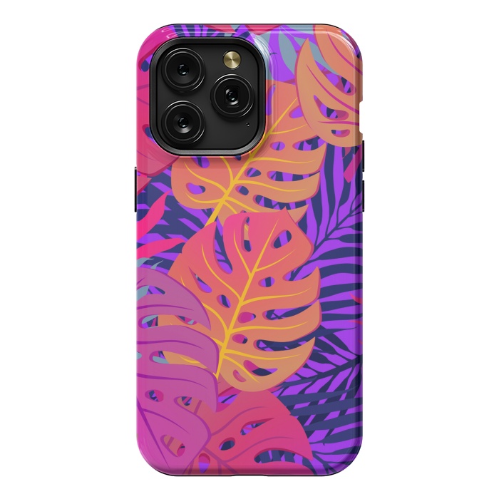 iPhone 15 Pro Max StrongFit Palm Trees In Summer And Neon by ArtsCase