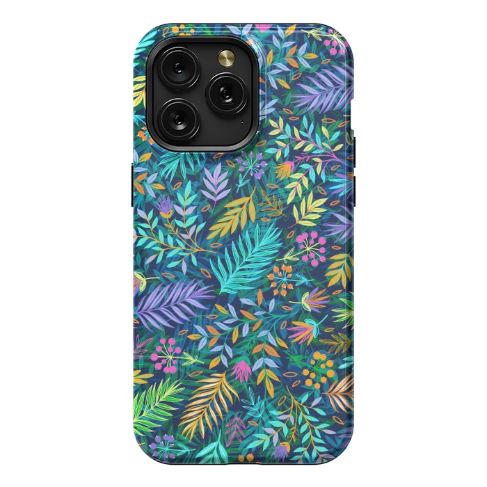 iPhone 15 Pro Max StrongFit Flowers In Cold Colors by ArtsCase